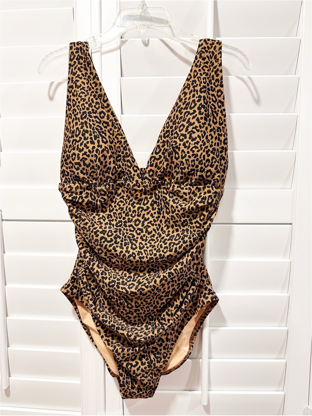 J.Crew Factory Leopard Print One-Piece Swimsuit Size Large NWT Bathing Beach